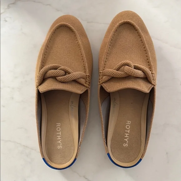 Rothy's Tan loafer Mule Slip-On Shoes - Picture 1 of 6